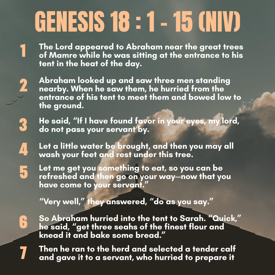 Genesis 18: 1 - 7
